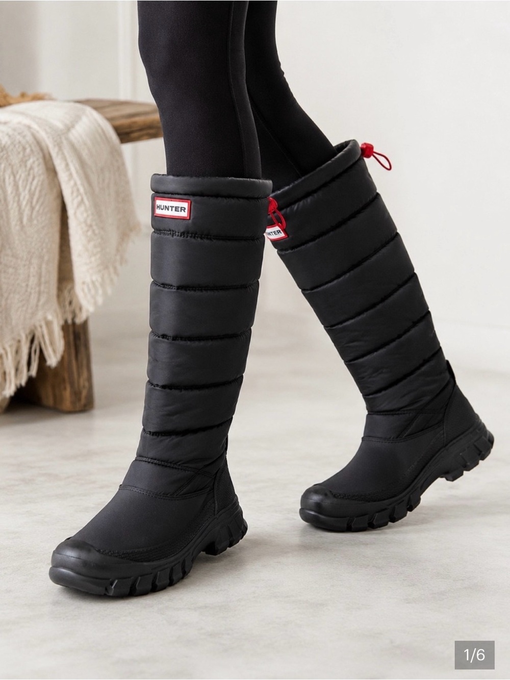 Hunter Original Insulated Tall Snow Boots Womens size 6